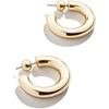 image:imageBaubleBar Dalilah GoldPlated Hoop Earrings for Women  Lightweight Hypoallergenic GoldPlated Hoops with Post Back ClosureChunky  23 mm
