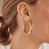 image:imageBaubleBar Dalilah GoldPlated Hoop Earrings for Women  Lightweight Hypoallergenic GoldPlated Hoops with Post Back ClosureChunky  46 mm