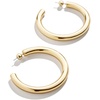 image:imageBaubleBar Dalilah GoldPlated Hoop Earrings for Women  Lightweight Hypoallergenic GoldPlated Hoops with Post Back ClosureChunky  46 mm