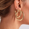 image:imageBaubleBar Dalilah GoldPlated Hoop Earrings for Women  Lightweight Hypoallergenic GoldPlated Hoops with Post Back ClosureChunky  46 mm