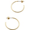 image:imageBaubleBar Dalilah GoldPlated Hoop Earrings for Women  Lightweight Hypoallergenic GoldPlated Hoops with Post Back ClosureDelicate  20 mm