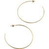 image:imageBaubleBar Dalilah GoldPlated Hoop Earrings for Women  Lightweight Hypoallergenic GoldPlated Hoops with Post Back ClosureDelicate  46 mm