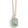 image:imageBaubleBar Initial Necklace  Dainty GoldPlated Personalized Letter Pendant Necklace Small Dog Tag Style DesignTurquoise Stone