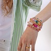 image:imageBaubleBar Initial Pisa Custom Bracelet Trendy GoldPlated Beads Fashion Jewelry Popular Initial Letter Bracelet Stretchy Fit for Kids and AdultsLetter X