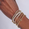 image:imageBaubleBar Initial Pisa Custom Bracelet Trendy GoldPlated Beads Fashion Jewelry Popular Initial Letter Bracelet Stretchy Fit for Kids and AdultsLetter Q