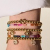 image:imageBaubleBar Initial Pisa Custom Bracelet Trendy GoldPlated Beads Fashion Jewelry Popular Initial Letter Bracelet Stretchy Fit for Kids and AdultsLetter Q