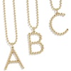 image:imageBaubleBar Oversized Initial Pisa Necklace for Women GoldPlated Beaded Necklace Perfect Personalized GiftW
