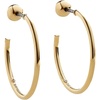 image:imageBaubleBar Dalilah GoldPlated Hoop Earrings for Women  Lightweight Hypoallergenic GoldPlated Hoops with Post Back ClosureDelicate  20 mm