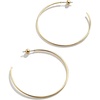 image:imageBaubleBar Dalilah GoldPlated Hoop Earrings for Women  Lightweight Hypoallergenic GoldPlated Hoops with Post Back ClosureDelicate  46 mm