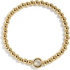 image:imageBaubleBar Initial Pisa Custom Bracelet Trendy GoldPlated Beads Fashion Jewelry Popular Initial Letter Bracelet Stretchy Fit for Kids and AdultsLetter O