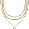 image:imageBaubleBar Kenna PreLayered Initial Necklace GoldPlated Fashion Jewelry Gifts for Women Beautiful and TrendyA