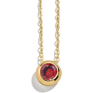 image:imageBaubleBar 18K GoldPlated Sterling Silver Birthstone Pendant NecklaceGarnetColored