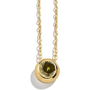 image:imageBaubleBar 18K GoldPlated Sterling Silver Birthstone Pendant NecklacePeridotColored