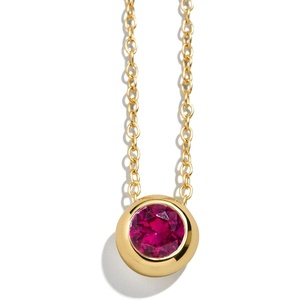 image:imageBaubleBar 18K GoldPlated Sterling Silver Birthstone Pendant NecklaceRubyColored