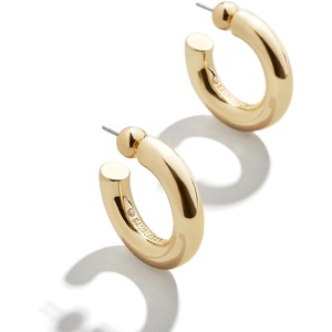 image:imageBaubleBar Dalilah GoldPlated Hoop Earrings for Women  Lightweight Hypoallergenic GoldPlated Hoops with Post Back ClosureChunky  23 mm
