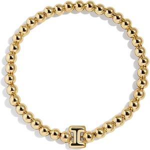 image:imageBaubleBar Initial Pisa Custom Bracelet Trendy GoldPlated Beads Fashion Jewelry Popular Initial Letter Bracelet Stretchy Fit for Kids and AdultsLetter I