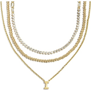 image:imageBaubleBar Kenna PreLayered Initial Necklace GoldPlated Fashion Jewelry Gifts for Women Beautiful and TrendyI