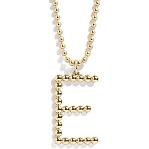 image:imageBaubleBar Oversized Initial Pisa Necklace for Women GoldPlated Beaded Necklace Perfect Personalized GiftE