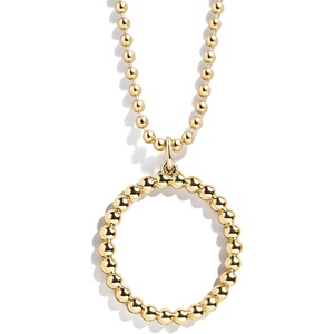 image:imageBaubleBar Oversized Initial Pisa Necklace for Women GoldPlated Beaded Necklace Perfect Personalized GiftO