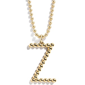image:imageBaubleBar Oversized Initial Pisa Necklace for Women GoldPlated Beaded Necklace Perfect Personalized GiftZ