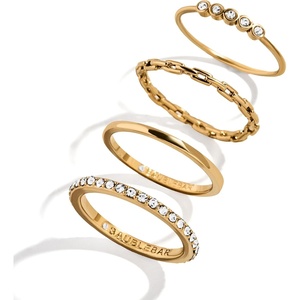 image:imageBaubleBar Waterproof Ring Sets  Layered Rings for Women 100 Waterproof Fashion Jewelry Trendy Stackable Rings Everyday Wear Dress Up or Down Flawless and StylishCamille